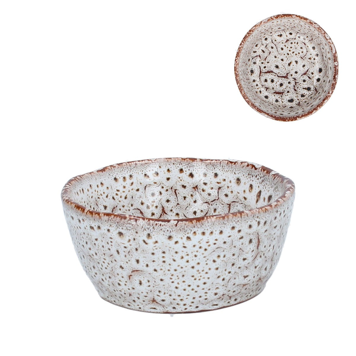 Rustic speckled bowl