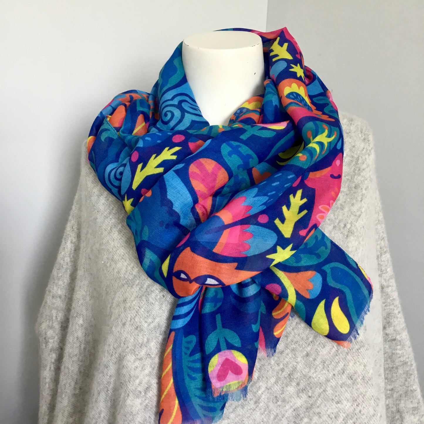 Vibrant Animal Print Scarf